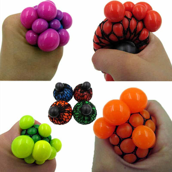 Anti Stress Face Reliever Grape Ball Autism Mood Squeeze Healthy Toy Relief